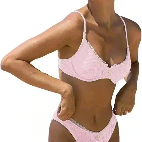 Women's Bikini Sets High Waisted Bathing Suits Two Piece Swimsuits Sexy Lace - Picture 4 of 5